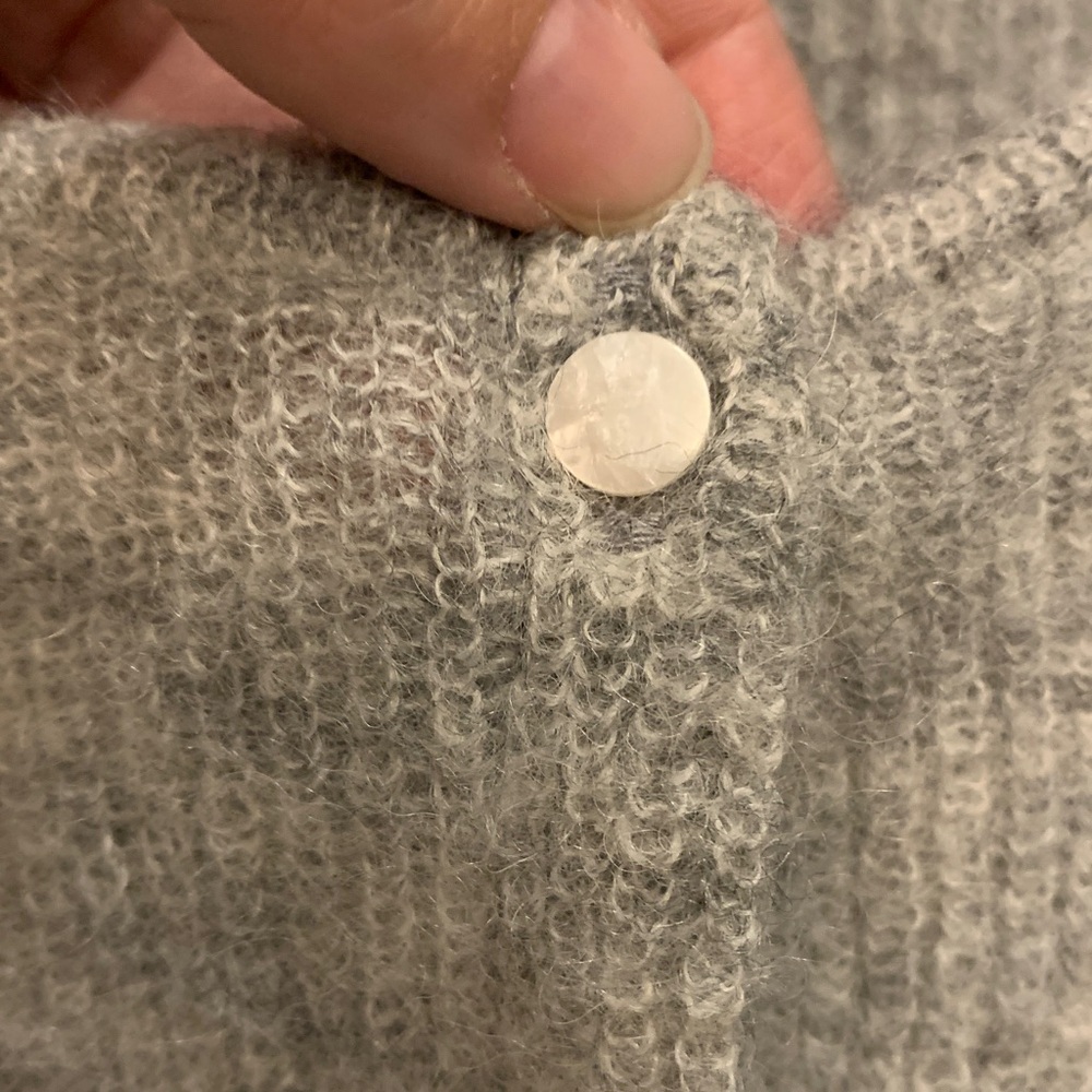 Sezane Gaspard cardigan in Mottled Grey - Picture 5 of 9